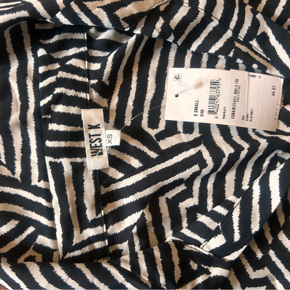 West Kei Black and White Midi Dress